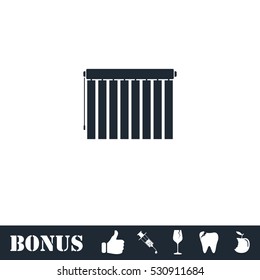 Jalousie icon flat. Vector illustration symbol and bonus pictogram