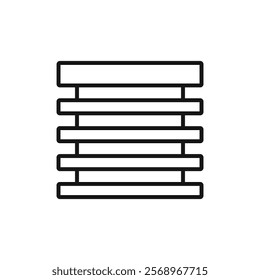 Jalousie icon Isolated flat vector in outline