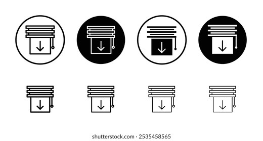 Jalousie icon Outline vector for web ui