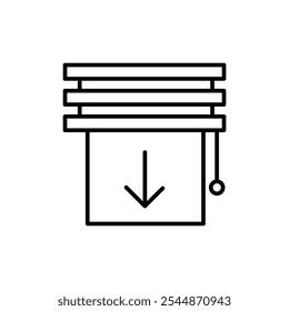 Jalousie icon Vector de contorno para Web ui