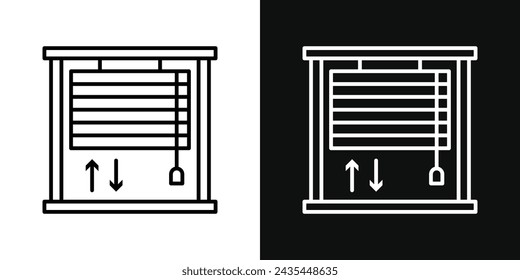 Jalousie Icon Set. Vector Illustration