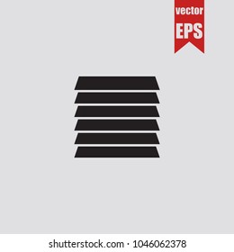 Jalousie icon in trendy isolated on grey background.Vector illustration.