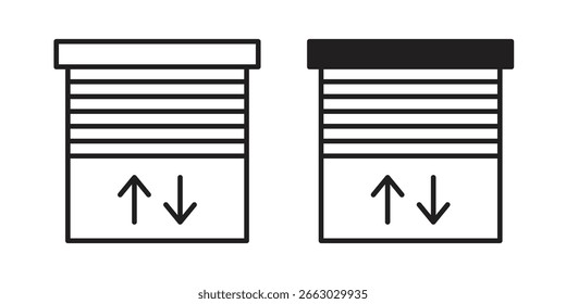 Plantilla de logotipo de elemento de diseño de Vector de icono de Jalousie