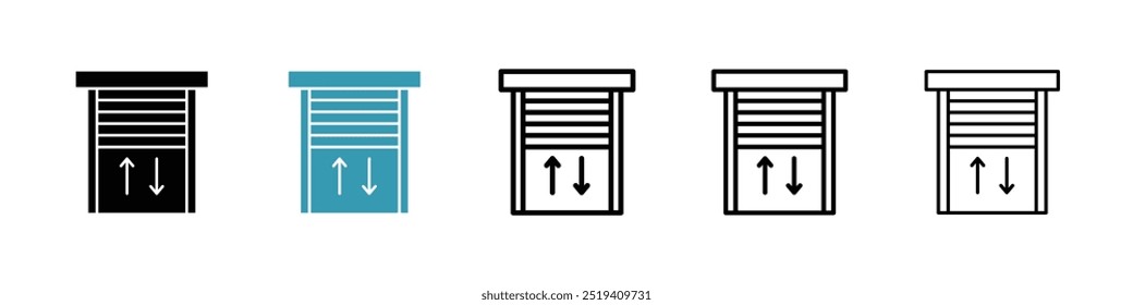 Conjunto de iconos de Vector de icono de Jalousie. EPS 10