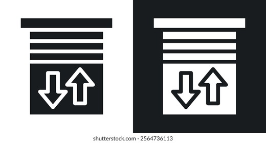 Jalousie icons in flat syle