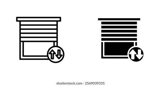 Jalousie icons vector graphic pack