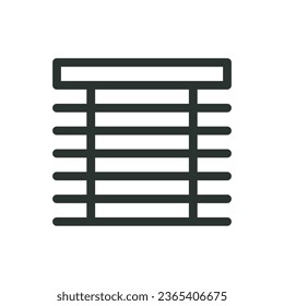 Jalousie isolated icon, horizontal classic Jalousie vector icon with editable stroke