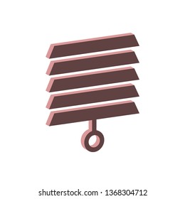 Jalousie isometric icon.Vector illustration.	