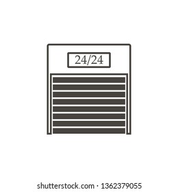 Jalousie, market, door, icon in trendy outline style isolated on white background. Door symbol for your web site design, logo, app, UI. Vector illustration, EPS10. - Vector