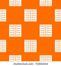 Jalousie pattern repeat seamless in orange color for any design. Vector geometric illustration
