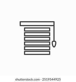 Jalousie thin liner icon isolated