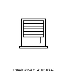 Jalousie Vector Line Icon illustration.