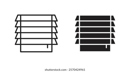 Jalousie vector web icons set