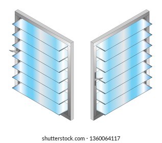 Jalousie windows are great for increased air flow and light. They create gaps with a lever that cranks slats out like window blinds.