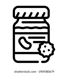 jam allergy line icon vector. jam allergy sign. isolated contour symbol black illustration