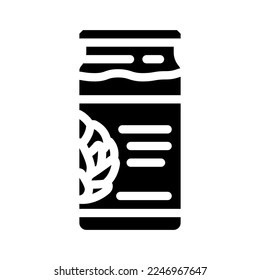 vectores de icono de jam artichoke glyph. signo de alcachofa de mermelada. ilustración de símbolo aislado