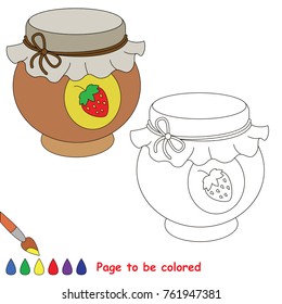 Jam to be colored, the coloring book for preschool kids with easy educational gaming level.