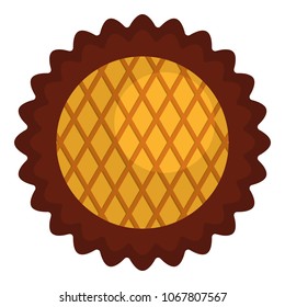 Jam biscuit icon. Flat illustration of jam biscuit vector icon for web