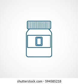 Jam Blue Line Icon On White Background 