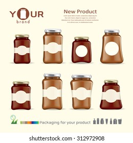 Jam bottle design for your product.vector