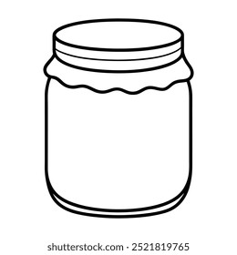 Jam Bottle with Label Vector.