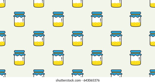 Jam Bottle Seamless Pattern / wallpaper / background