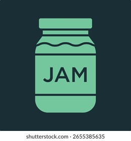 Jam Bottle trendy applizierbare wichtige Vektor Illustration Design gut bunt Hintergrund.eps