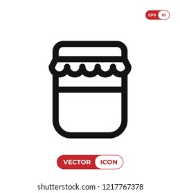 Jam bottle vector icon