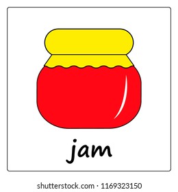 Jam Card Worksheet Children Education Game Stock Vector (Royalty Free