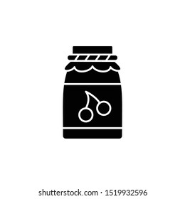 Jam, cherry icon. Simple glyph, flat vector of autumn icons for ui and ux, website or mobile application