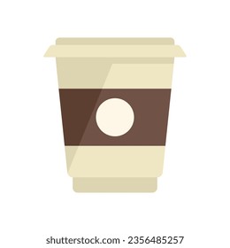 Jam cocoa cream icon flat vector. Paste jar. Milk food isolated