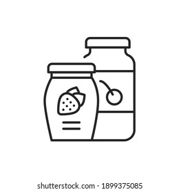 Jam color line icon. Isolated vector element. Outline pictogram for web page, mobile app, promo