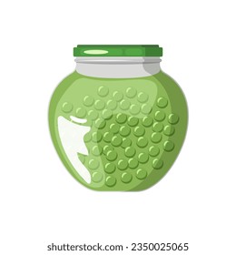 Jam or compote jars. Canned fruit or berries. Preserved fruit in glass jars set vector illustration. For Farmer Market Branding. Organic food eco template. Sweet dessert with vitamins