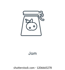 Jam concept line icon. Linear Jam concept outline symbol design. This simple element illustration can be used for web and mobile UI/UX.