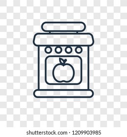 Jam concept vector linear icon isolated on transparent background, Jam concept transparency concept in outline style
