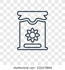 Jam concept vector linear icon isolated on transparent background, Jam concept transparency concept in outline style