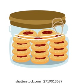 Jam Cookie Jar flache Illustration