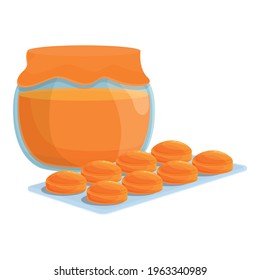 Jam cough drops icon. Cartoon of Jam cough drops vector icon for web design isolated on white background