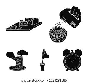 , jam, diet, accessories and other web icon in bleack style.cook, equipment, appliance, icons in set collection.