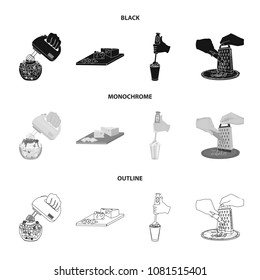 , jam, diet, accessories and other web icon in black,monochrome,outline style.cook, equipment, appliance, icons in set collection.