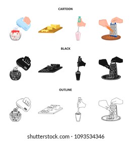 , jam, diet, accessories and other web icon in cartoon,black,outline style.cook, equipment, appliance, icons in set collection.