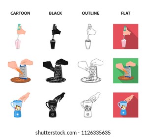 , jam, diet, accessories and other web icon in cartoon,black,outline,flat style.cook, equipment, appliance, icons in set collection.