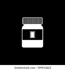 Jam Flat Icon On Black Background