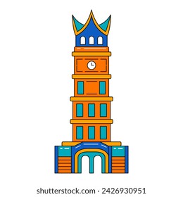 jam gadang with vector illustration