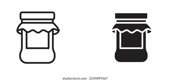 Jam glass Icon set in black color for ui designs