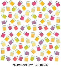 jam in glass jars background
