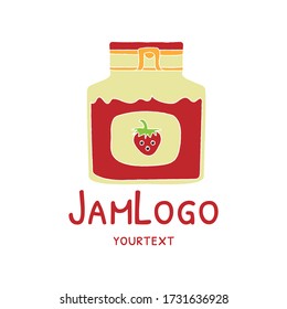 jam hand drawn logo design. funny icon