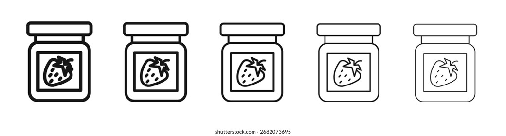 Marmeladensymbol schwarz-weißes Vektorzeichen