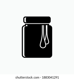 Jam Icon. Breakfast Complement Symbol - Vector Logo Template.