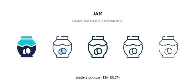 jam icon in different style vector illustration. two colored and black jam vector icons designed in filled, outline, line and stroke style can be used for web, mobile, ui